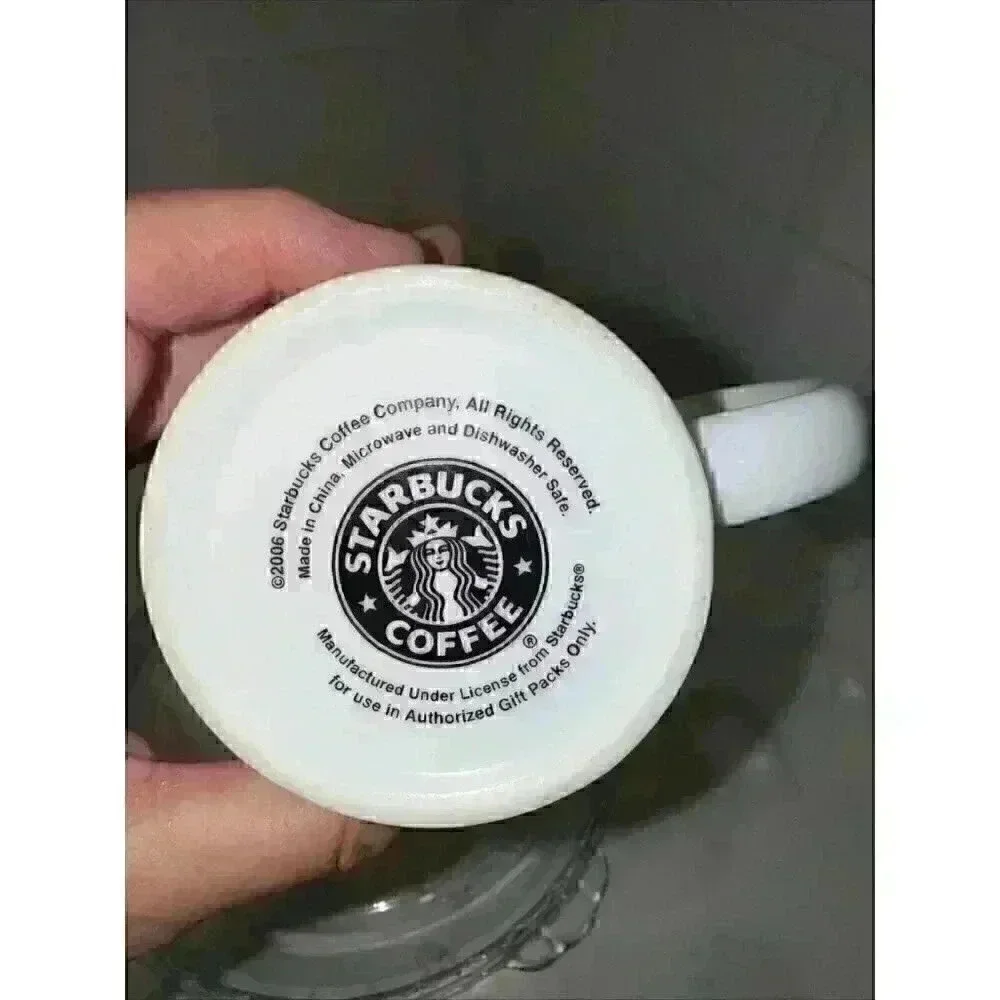 Starbucks 2006 White Coffee Mug Cup Mermaid Logo